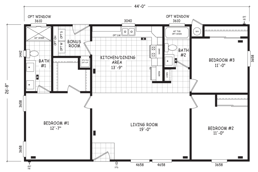 Boden 28 X 44 1174 sqft Home