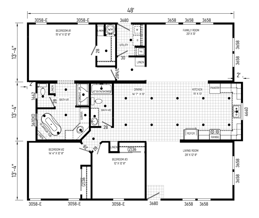 Claresholm Triple Wide HUD Manufactured Home Claresholm