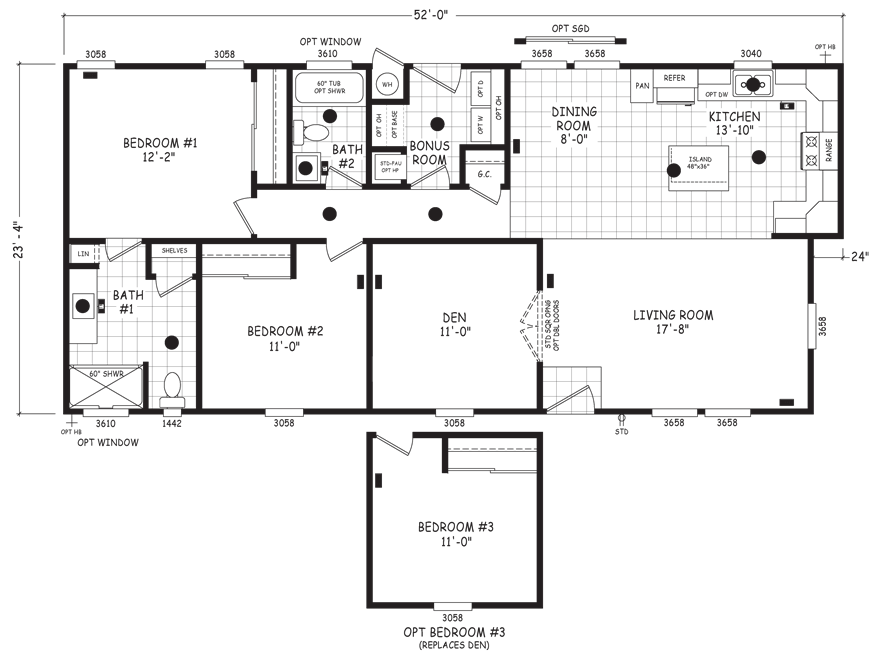 Presidio 24.0 X 44.0 1026 sqft Mobile Home